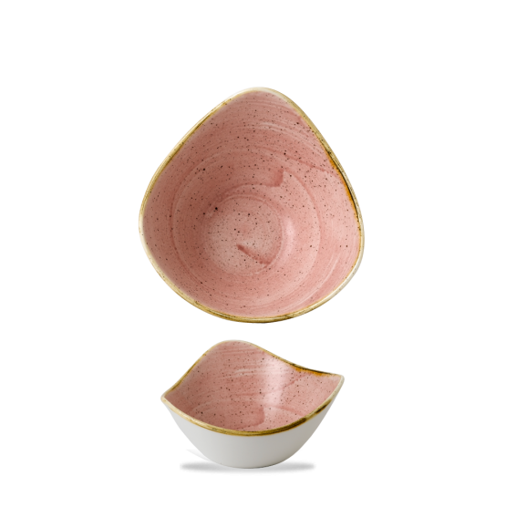 Stonecast Petal Pink Triangle Bowl